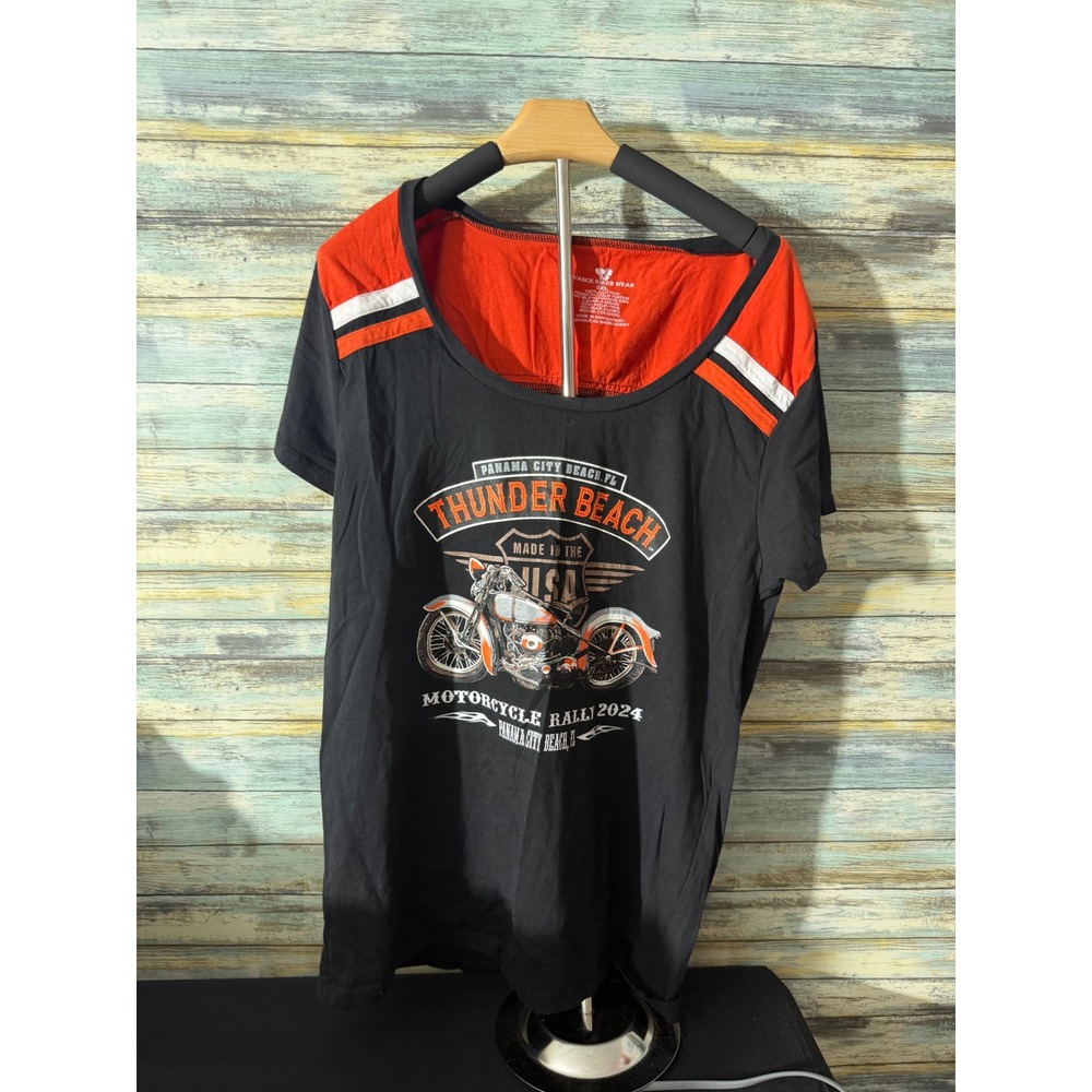 Vance Biker Wear Thunder Beach 2024 Shirt 3XL Black Red Rally Graphic Tee
